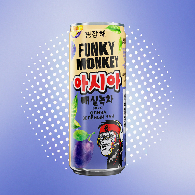 Напиток газированный, Funky Monkey, безалкогольный, 0,33 л, в ассортименте