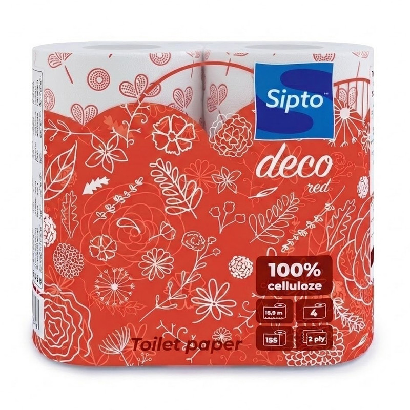 Туалетная бумага "Deco Aroma", Sipto, 2 слоя, 4 рулона, в ассортименте