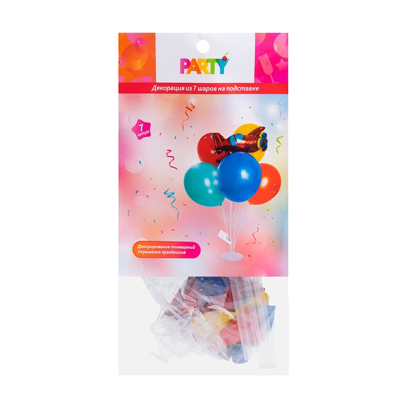 Декорация из 7 шаров на подставке, Party, в ассортименте
