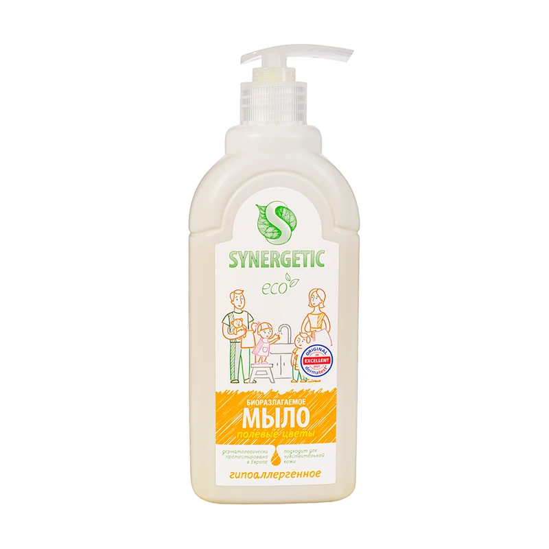 Жидкое мыло, SYNERGETIC, 0,4 л, в ассортименте
