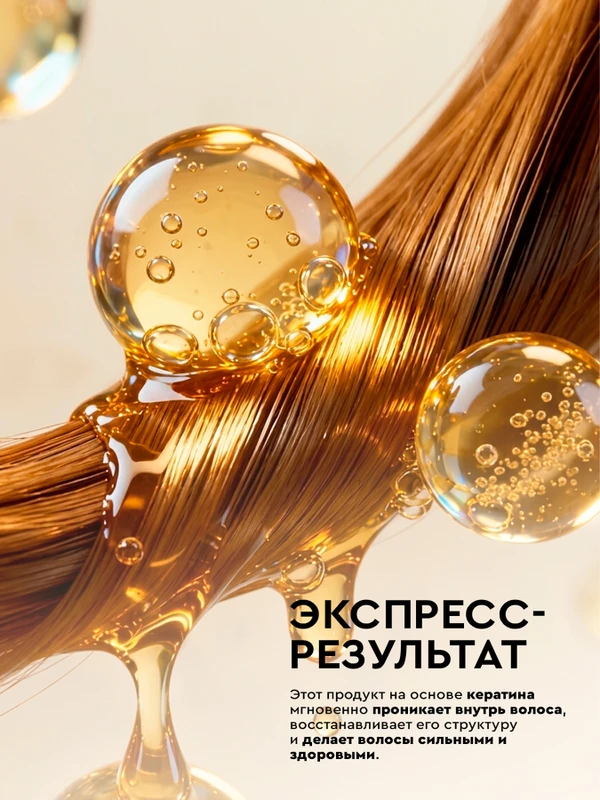 Несмываемый крем-уход для волос "Кератиновое восстановление", HEDEX, 15 в 1, 200 мл