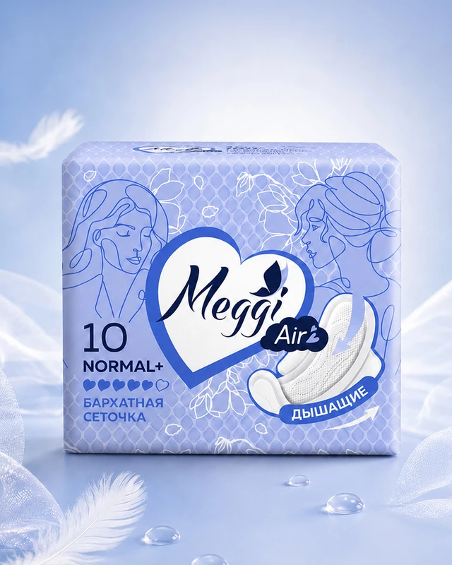 Прокладки гигиенические "Air Dry Normal+", Meggi, 10 шт.
