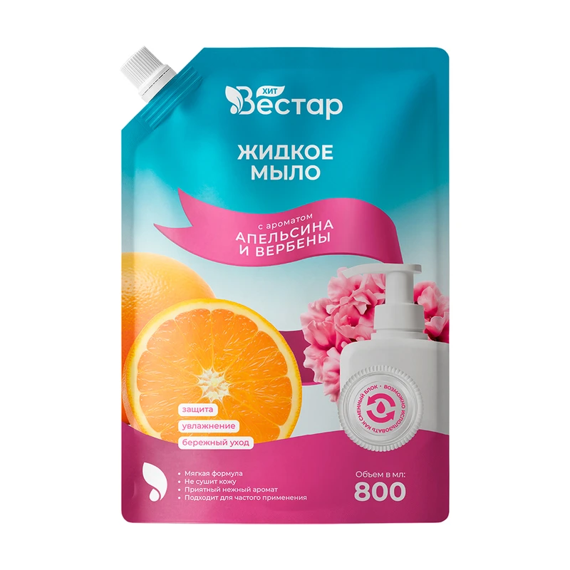 Жидкое мыло, VESTAR, 800 мл, в ассортименте
