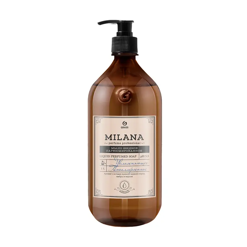 Мыло жидкое "Milana", GRASS, 1 л, в ассортименте