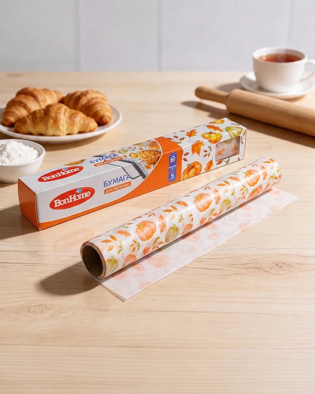 Бумага для выпечки, BonHome, 29 см х 5 м, в ассортименте