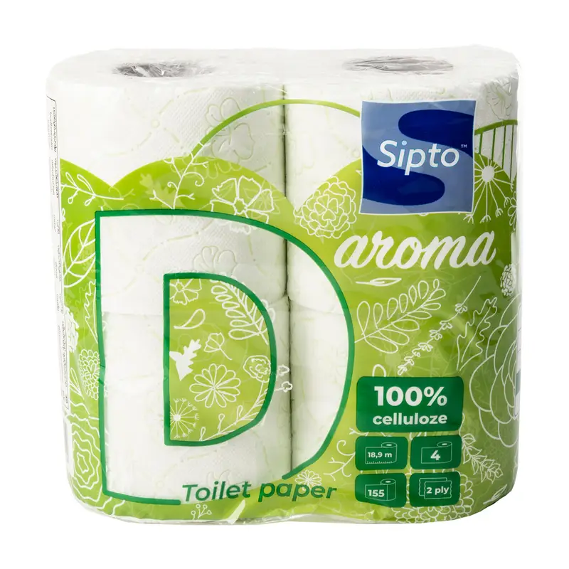 Туалетная бумага "Deco Aroma", Sipto, 2 слоя, 4 рулона, в ассортименте