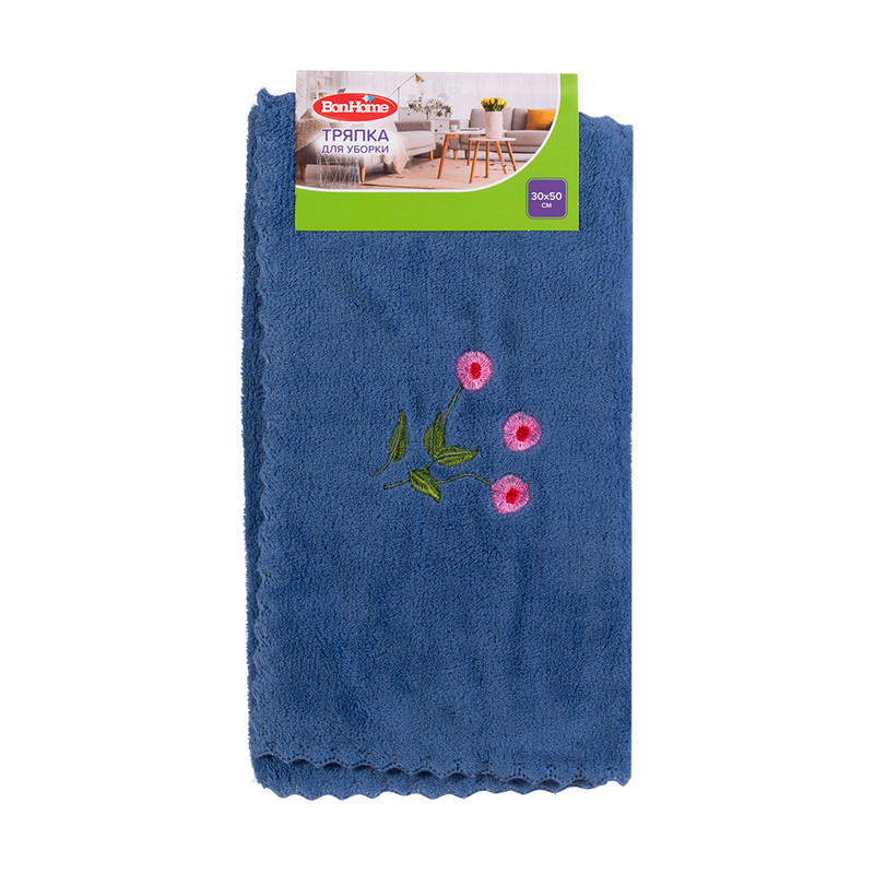 Тряпка для уборки, BonHome, 30х50 см, в ассортименте