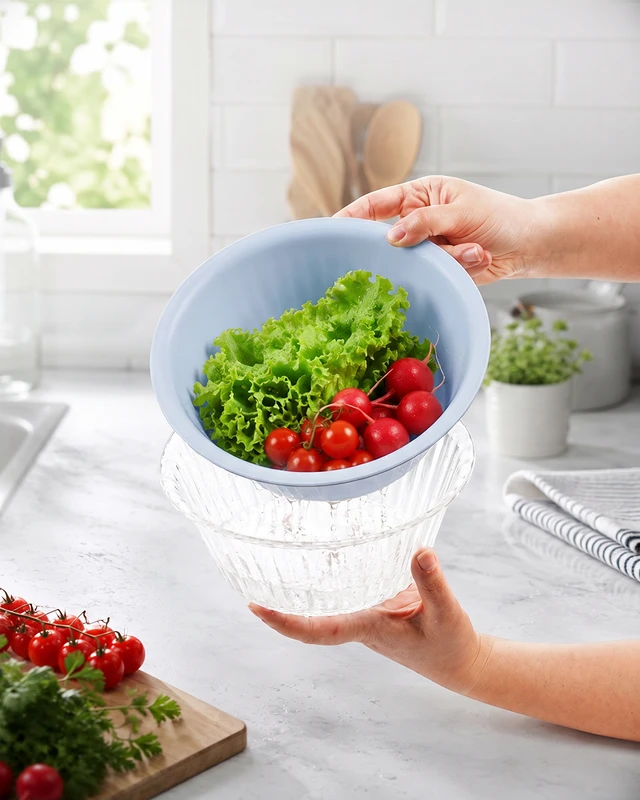 Дуршлаг с миской, O'Kitchen, 2 л, в ассортименте