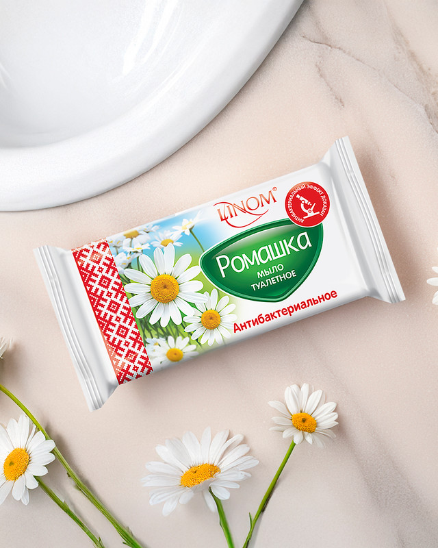 Мыло антибактериальное "Ромашка", LINOM, 100 г