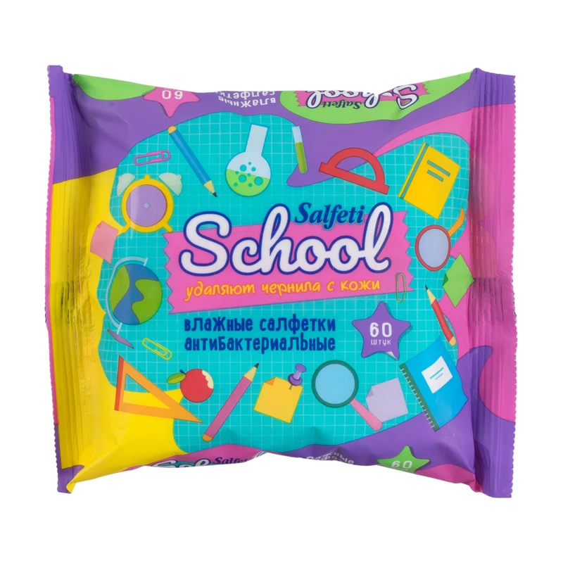 Влажн салфет антибак Salfeti School 60шт