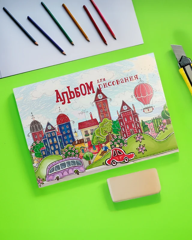 Альбом для рисования, 40 листов, в ассортименте
