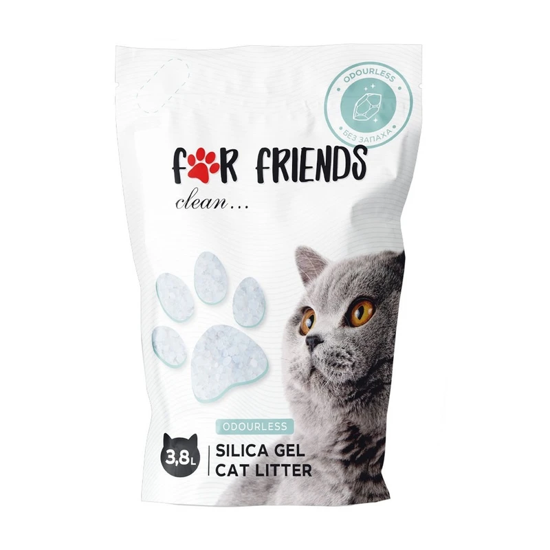 Наполнитель для туалета силикагелевый, For Friends, 3,8 л
