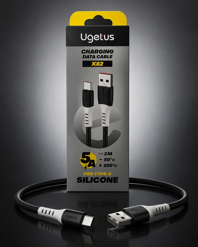 Кабель USB Type-C, Ugelus, 5 А, 2 м