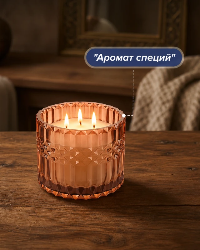 Ароматическая свеча с 3 фитилями "Марракеш", в ассортименте