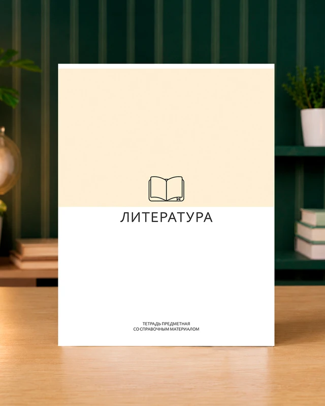 Тетрадь предметная со справочным материалом, 48 листов, пластиковая обложка, в ассортименте