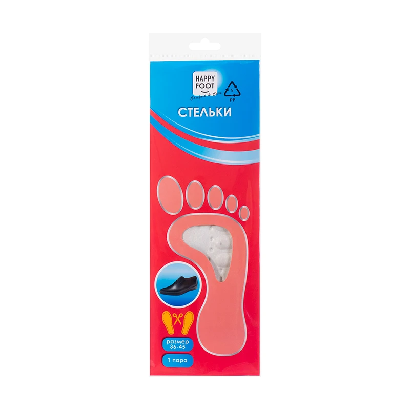 Стельки, Happy Foot, 1 пара, в ассортименте
