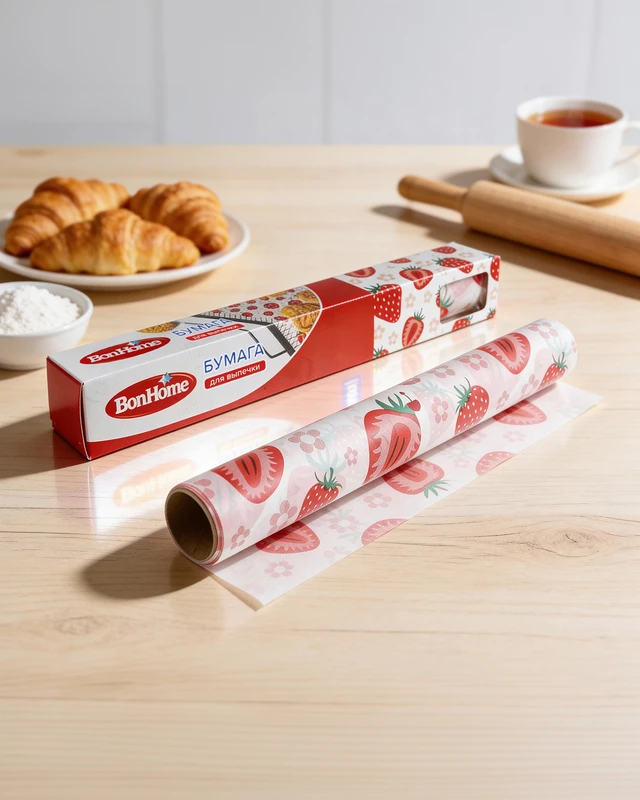 Бумага для выпечки, BonHome, 29 см х 5 м, в ассортименте
