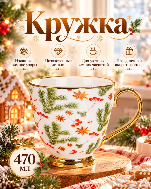 Кружка, O’Kitchen, 470 мл, в ассортименте