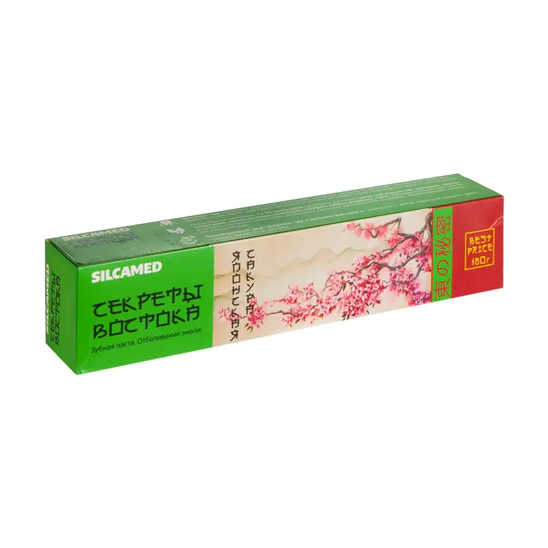Зубная паста "Секреты Востока", SILCAMED, 180 г, в ассортименте