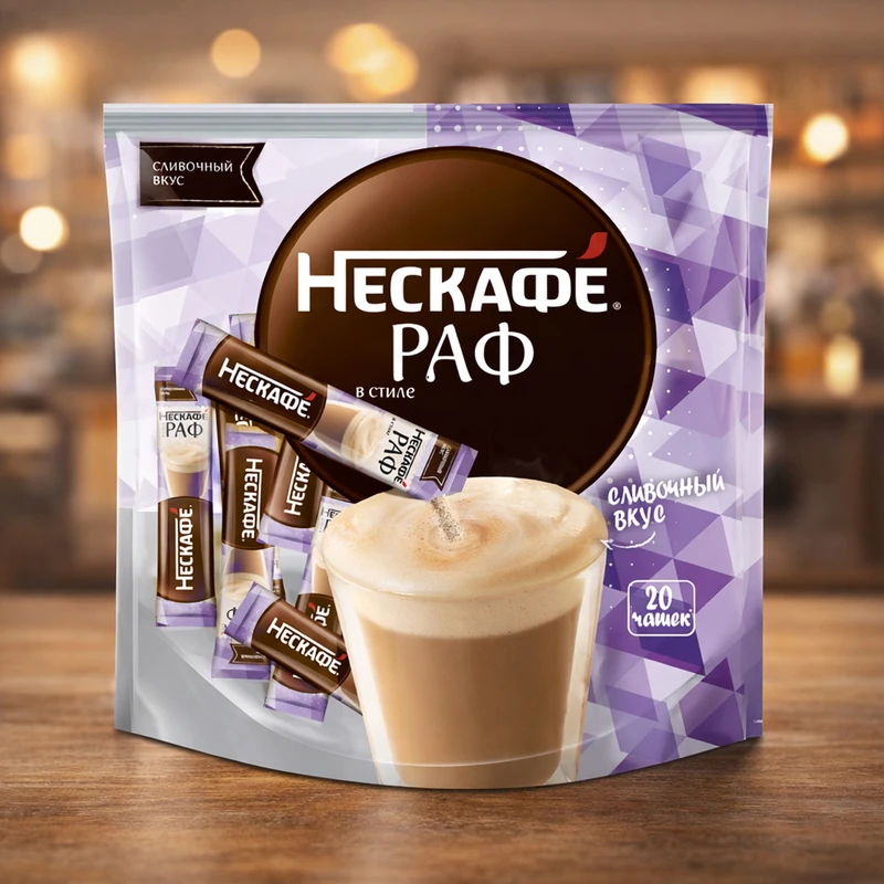 Растворимый кофе "Раф", Nescafe, 20 пакетиков