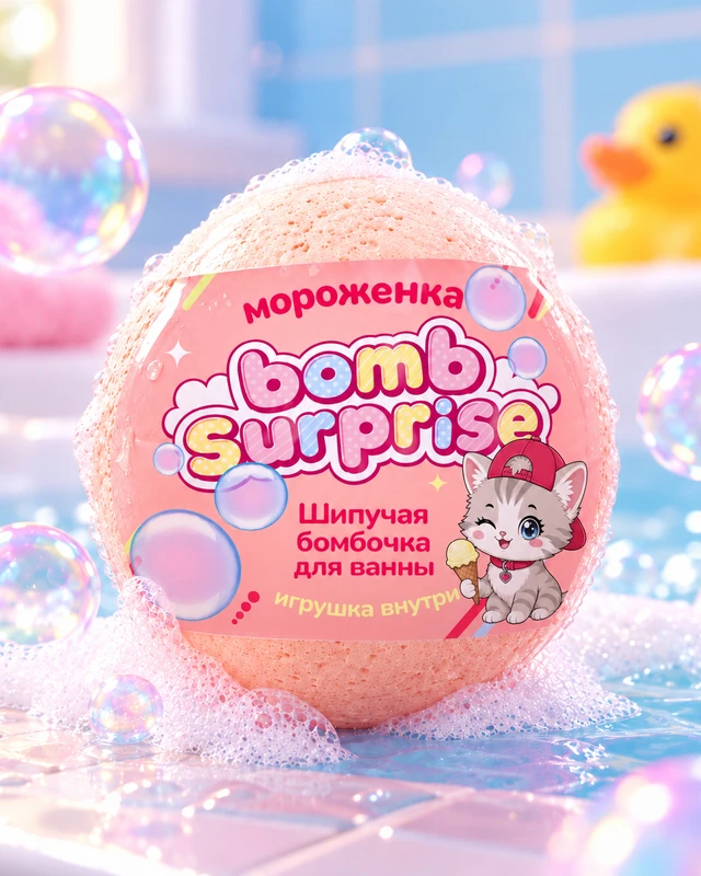 Бомбочка для ванны с игрушкой, BOMB SURPRISE, 115 г, в ассортименте