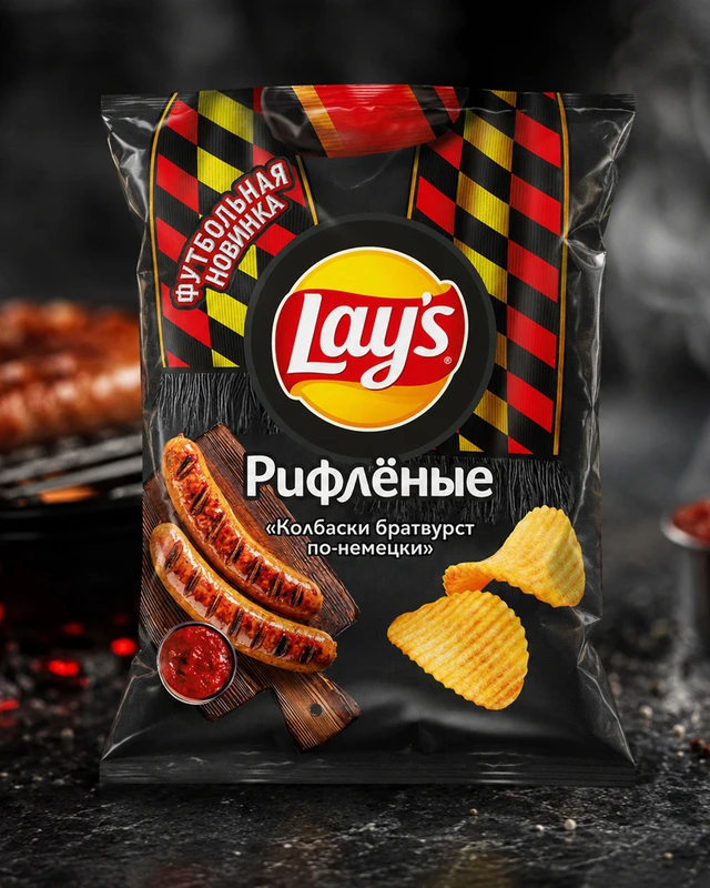 Чипсы рифлёные, Lay's, в ассортименте
