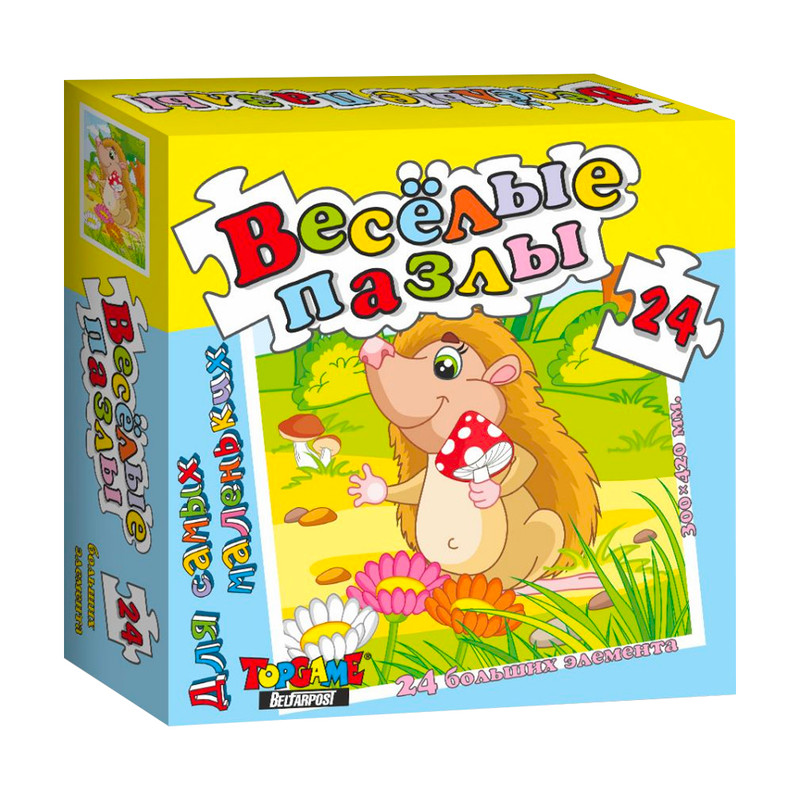 Пазл "Весёлые пазлы", Topgame, 24 элемента, в ассортименте