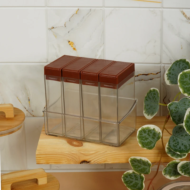 Набор банок на подставке, O’Kitchen, 160 мл, 4 шт., в ассортименте