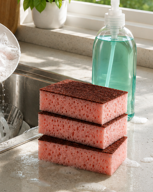 Губки для посуды, BonHome, 5 шт., в ассортименте