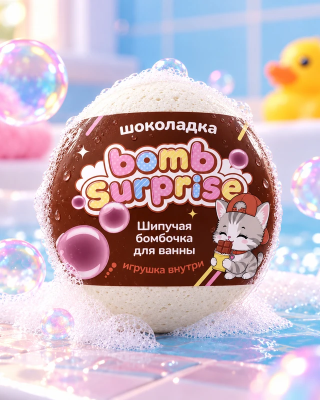 Бомбочка для ванны с игрушкой, BOMB SURPRISE, 115 г, в ассортименте