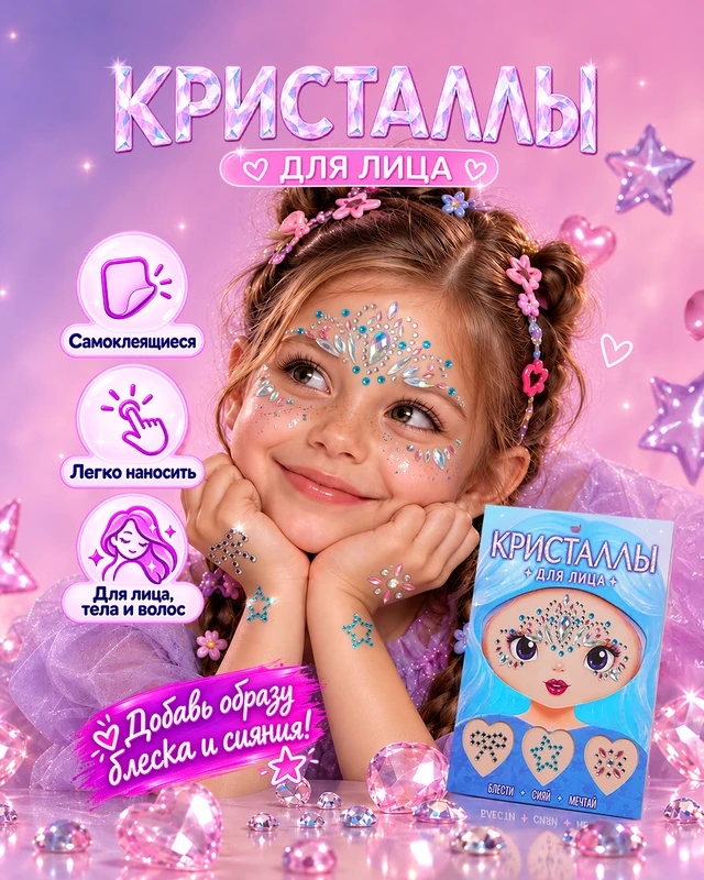 Кристаллы для лица, в ассортименте
