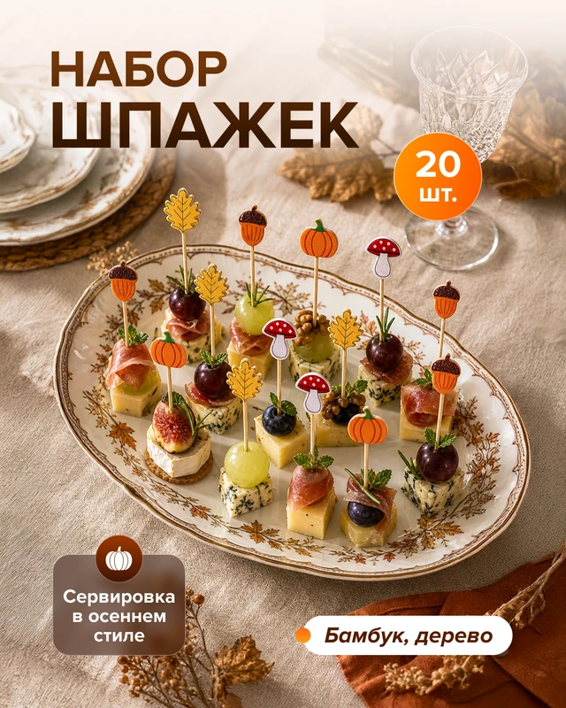 Набор шпажек, 20 шт., в ассортименте