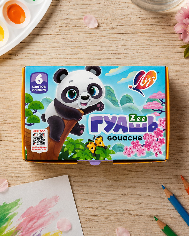 Гуашь "ZOO", Луч, 6 цветов