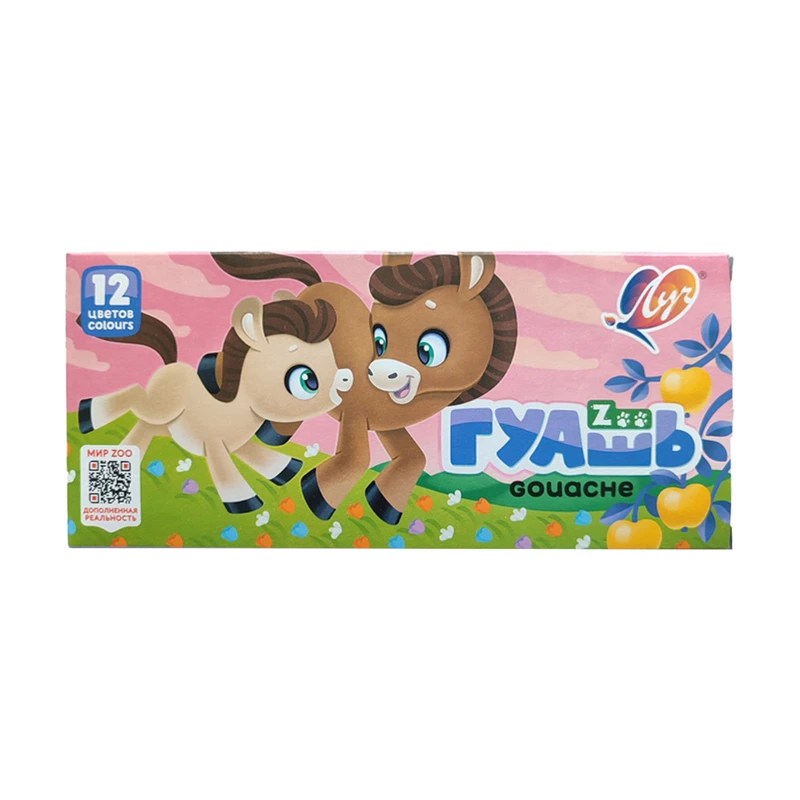 Гуашь "ZOO", Луч, 12 цветов