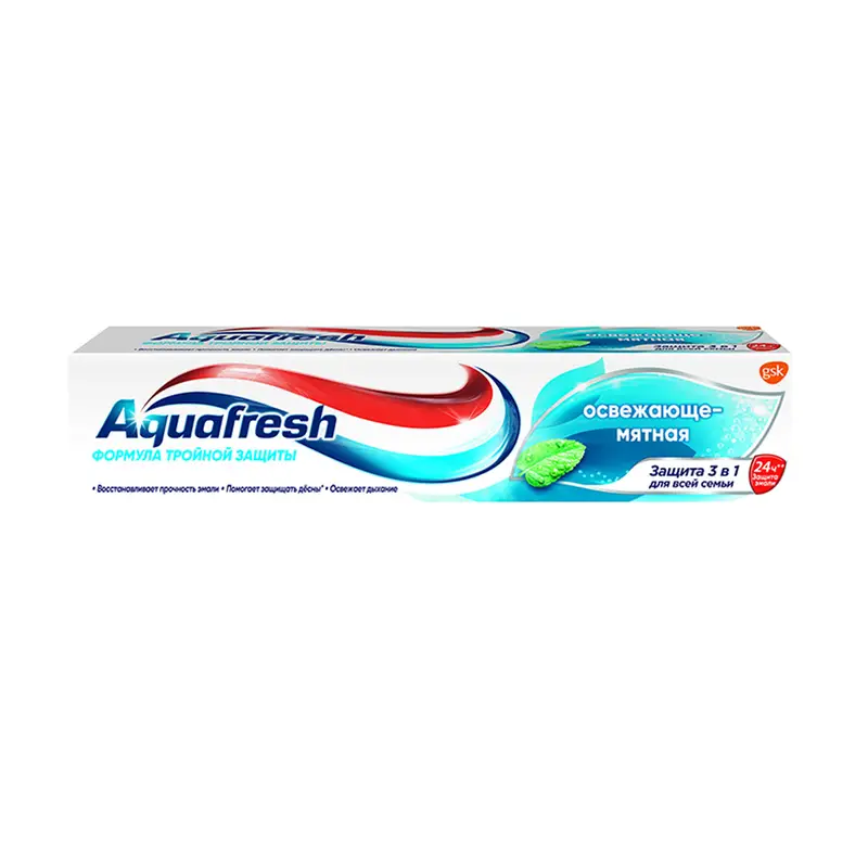 Паста зубная, Aquafresh, 50 мл, освежающе-мятная