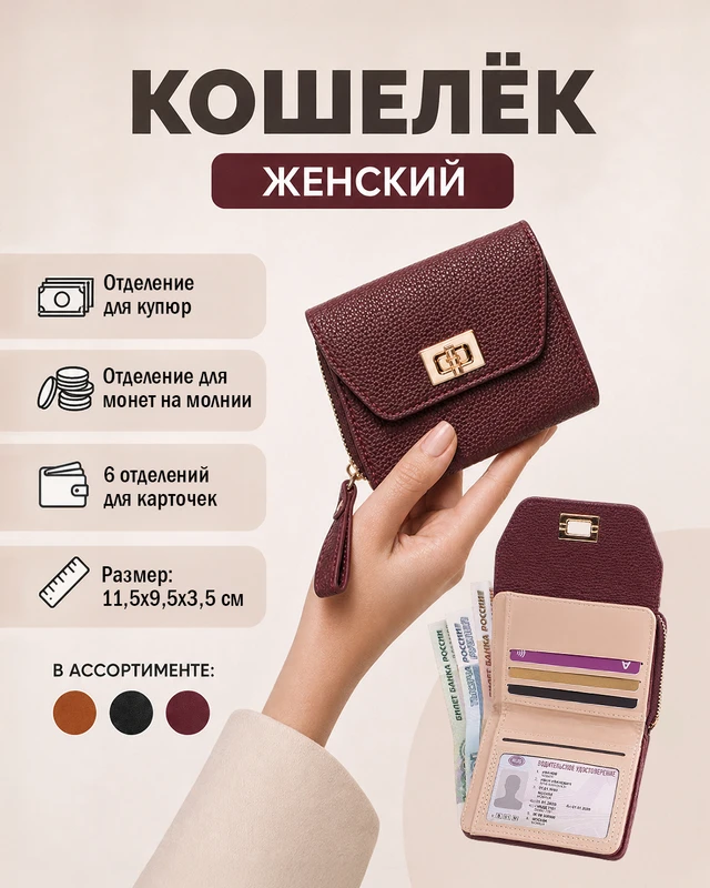 Кошелёк, в ассортименте