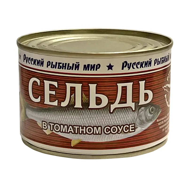 Сельдь, Русский рыбный мир, в томатном соусе, 250 г