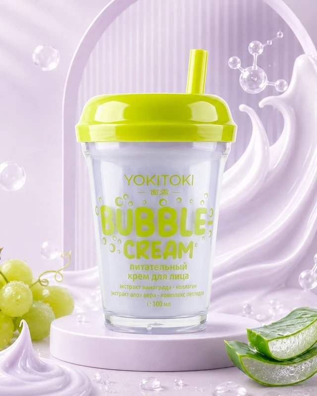 Крем для лица "Bubble Cream", YOKITOKI, 100 мл, в ассортименте