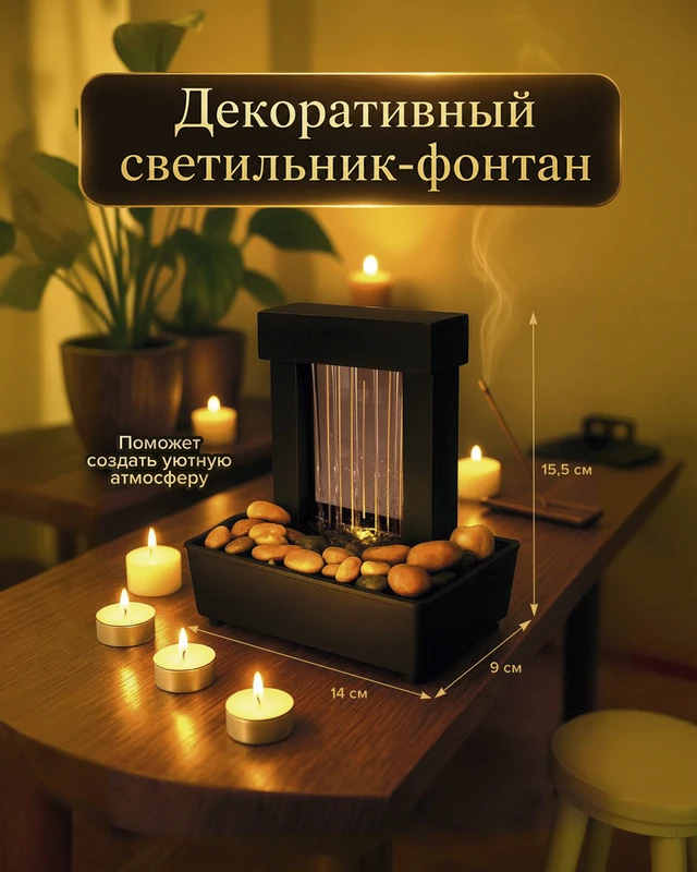 Декоративный светильник-фонтан "Водопад", в ассортименте
