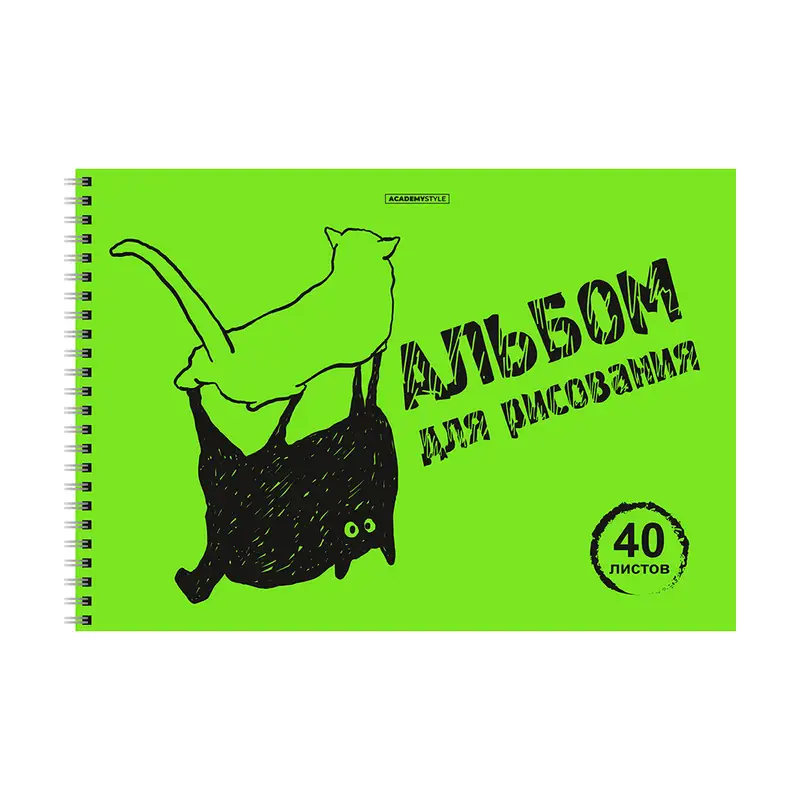 Альбом, 40 листов, в ассортименте