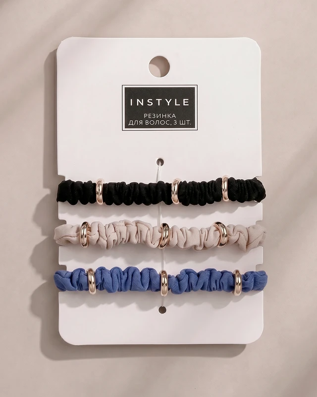 Резинка для волос, INSTYLE, 3 шт., в ассортименте
