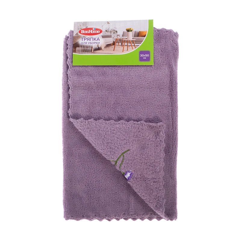 Тряпка для уборки, BonHome, 30х50 см, в ассортименте