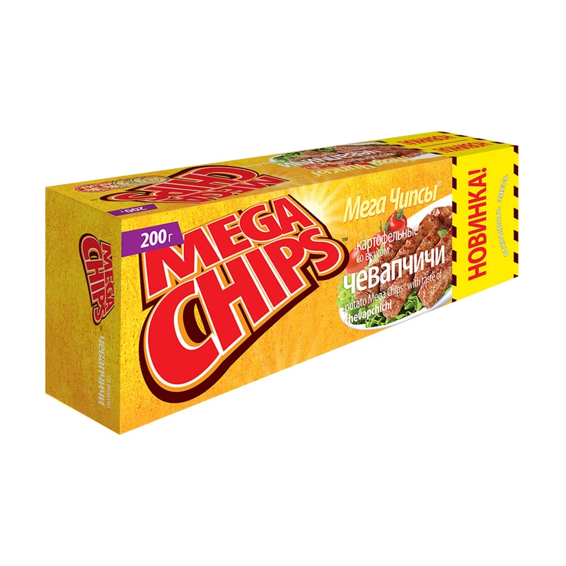 Картофельные чипсы, MEGACHIPS, 200 г, в ассортименте