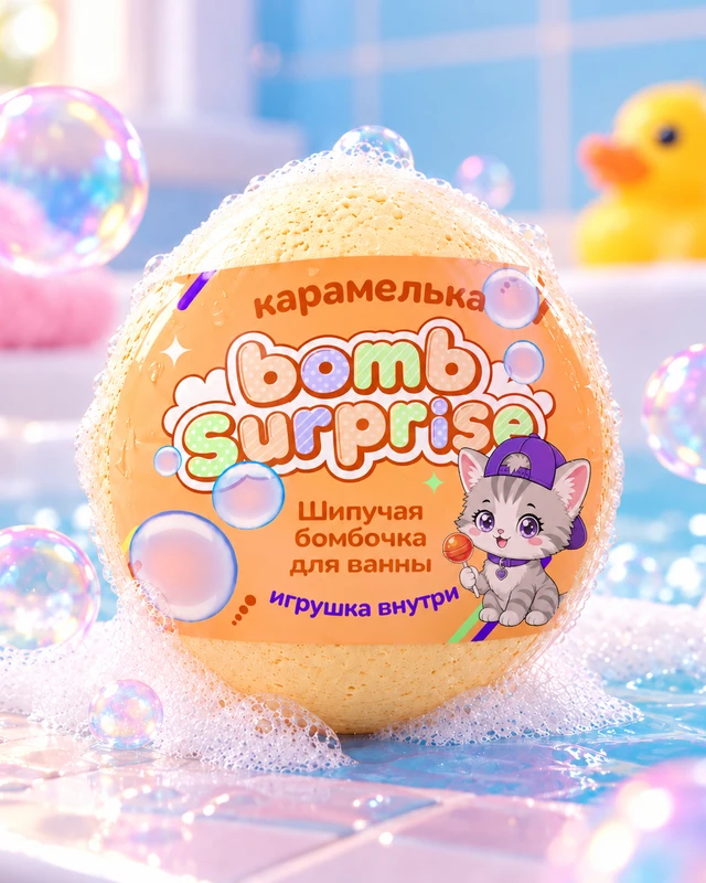 Бомбочка для ванны с игрушкой, BOMB SURPRISE, 115 г, в ассортименте