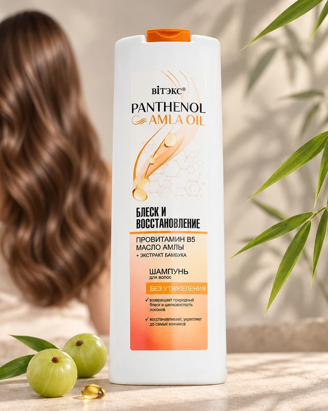 Шампунь восстанавливающий "PANTHENOL&AMLA OIL", ВИТЭКС, 500 мл