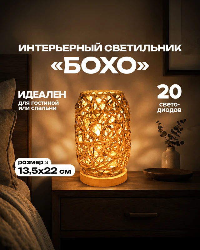 Интерьерный светильник "Бохо", в ассортименте