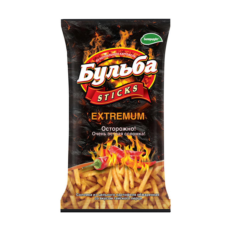 Соломка из картофеля "Бульба Sticks", 75 г, в ассортименте