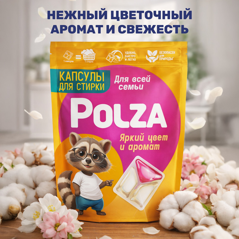 Капсулы для стирки, Polza, 21 шт.