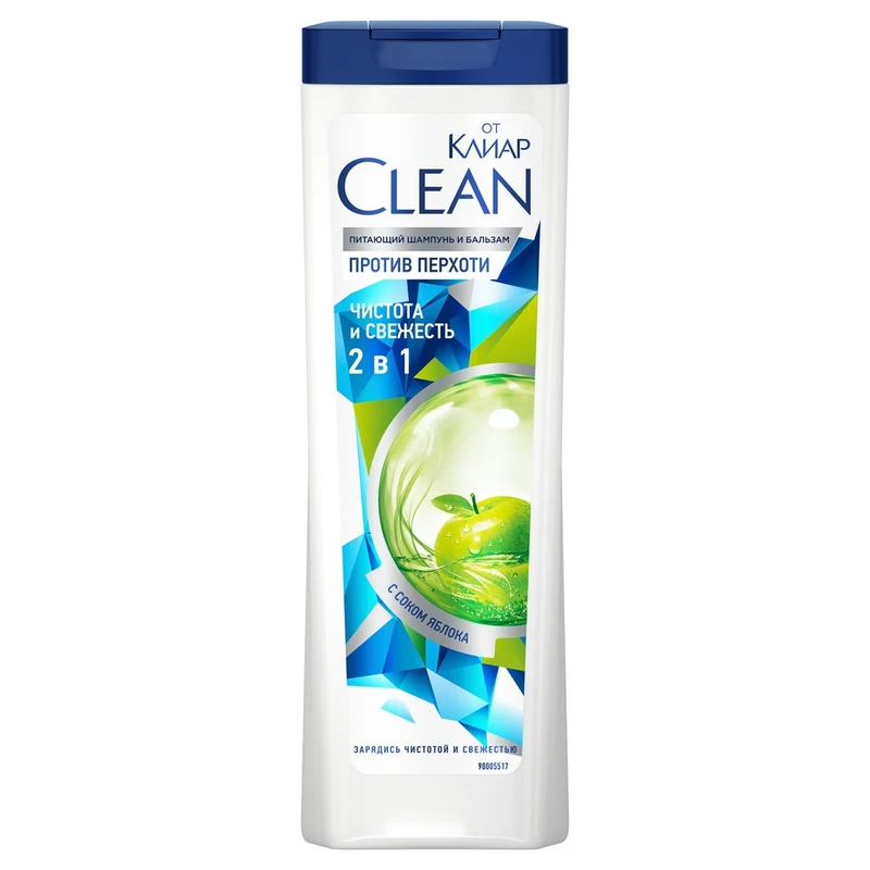 Шампунь для волос "Clean от Клиар", 2 в 1, против перхоти, 365 мл, в ассортименте