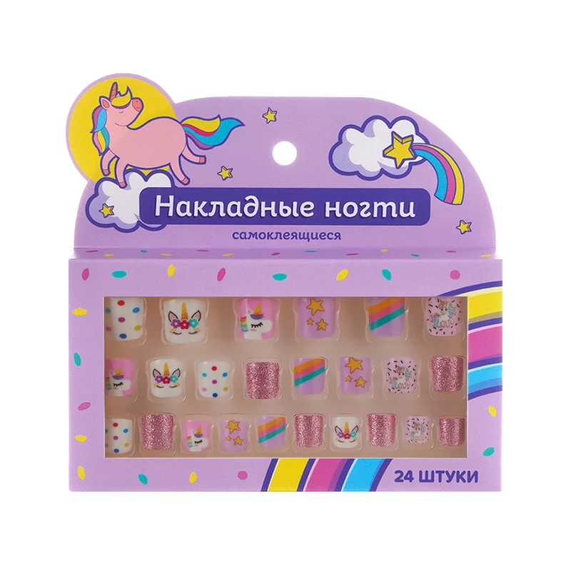 Накладные ногти самоклеящиеся, 24 шт., в ассортименте
